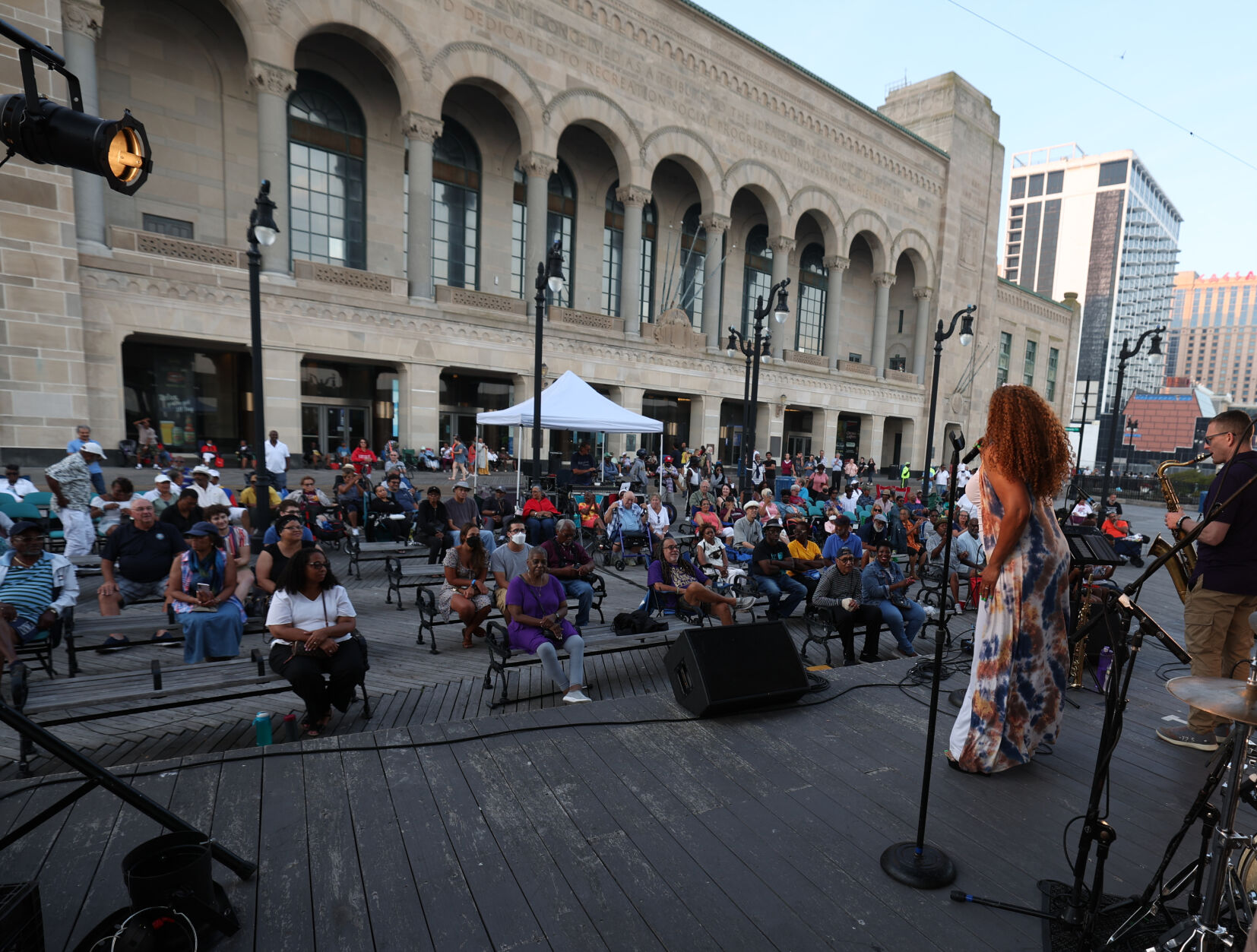 Concert at "Chicken Bone Beach" at Kennedy Plaza